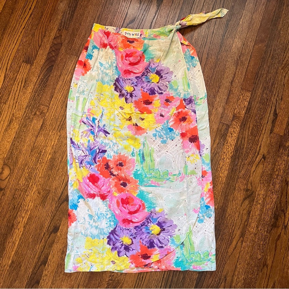 Vintage JAMS WORLD floral wrap skirt